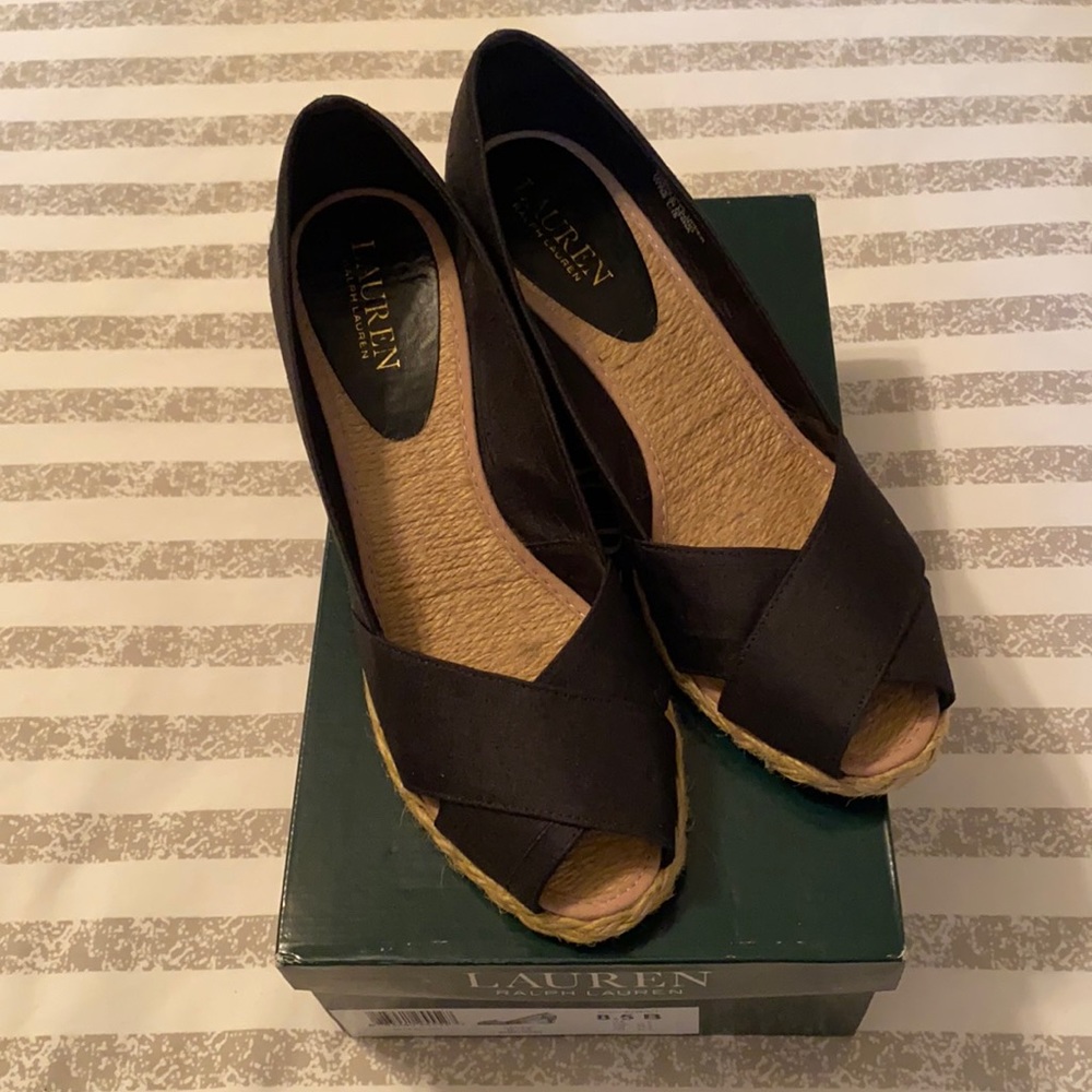 Lauren Ralph Lauren Black Wedge